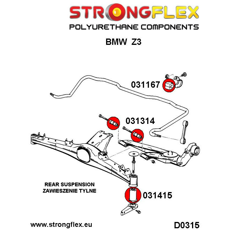 SILENTBLOCK BARRA ESTABILIZADORA TRASERA BMW STRONGFLEX - Imagen 5
