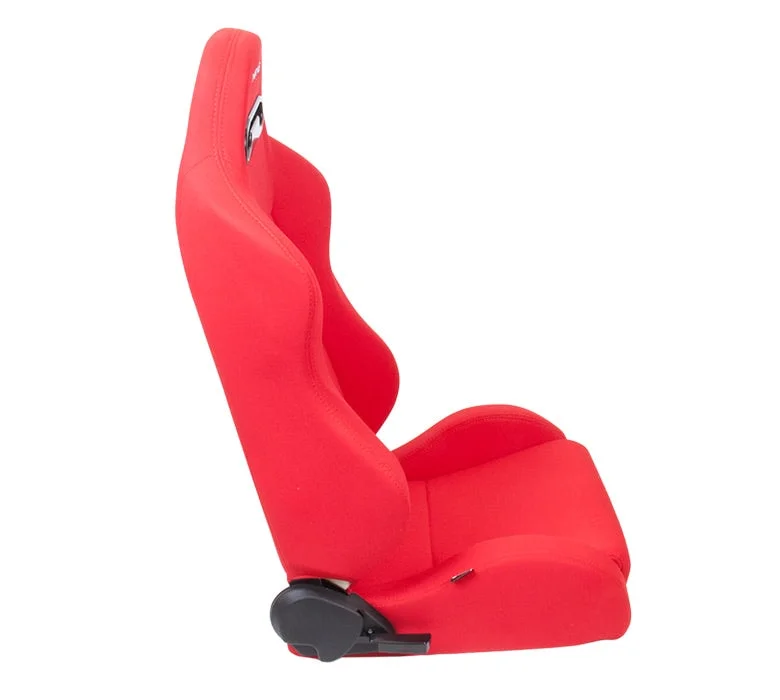 ASIENTO RACING RECLINABLE DE TELA CON COSTURAS ROJAS - Imagen 3