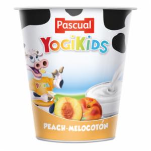 Yogikids sabor Melocotón 120 g – Bandeja de 6 Packs de 4 vasitos