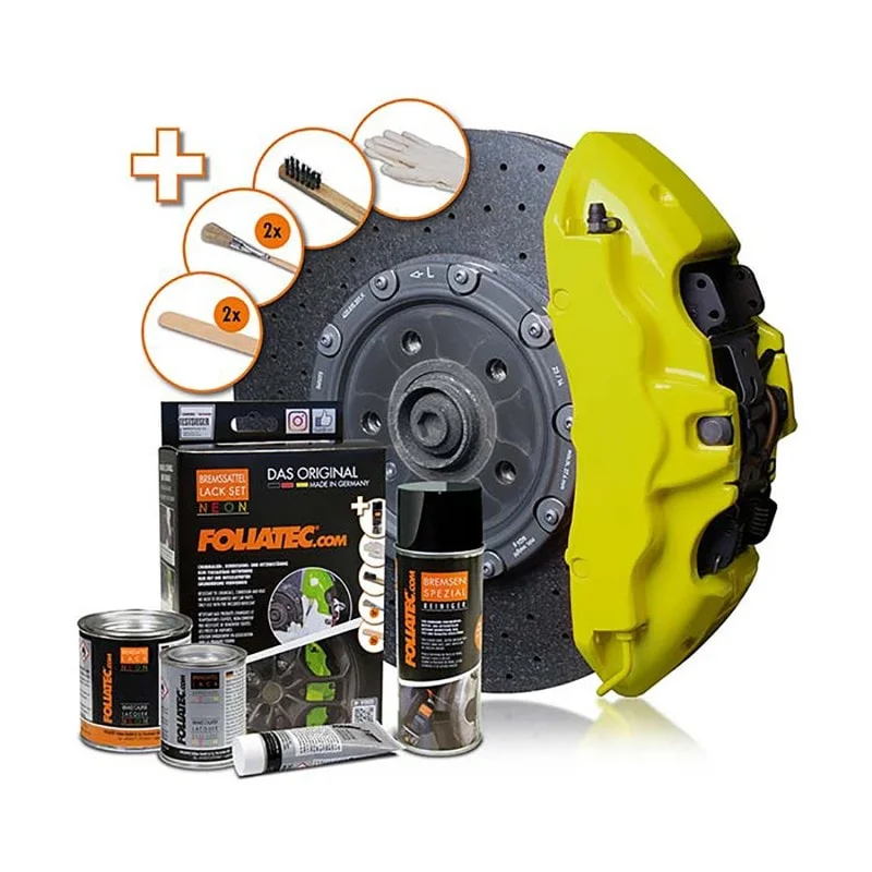 PINTURA PINZA FRENO SET NEON AMARILLO 4 COMPONENTES - Imagen 2