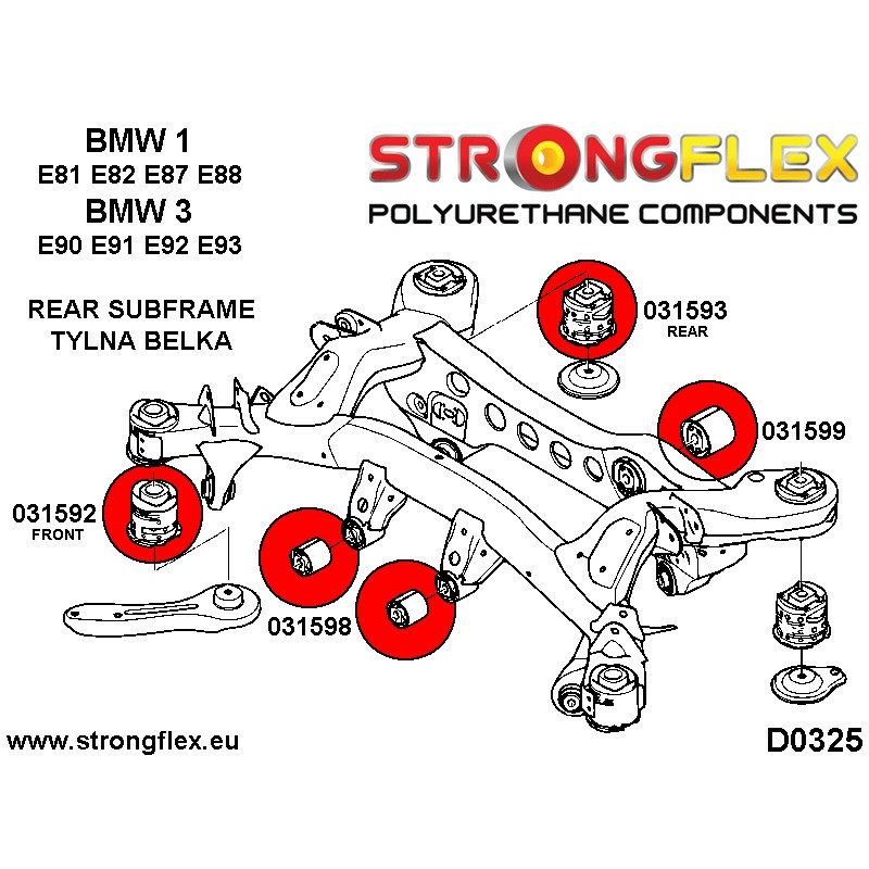BUJE DE MONTAJE TRASERO DEL DIFERENCIAL TRASERO STRONGFLEX - Imagen 3