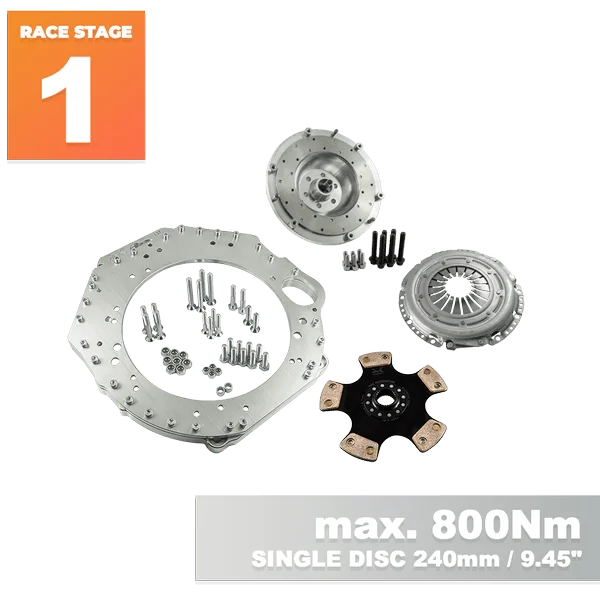 RACE STAGE 1 GM CHEVROLET V8 LS LS1 LS3 LS7 LM7 LQ – BMW M57N2 6-VELOCIDADES HGU HGK / N54 – 240MM / 9.45″